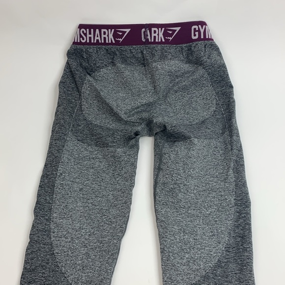 GYMSHARK Leggings Size Small Heather Purple gray with stretch Designer Workout - Picture 9 of 14